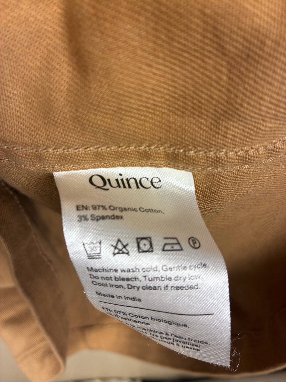 Quince Mens Organic Comfort Stretch Chore Jacket Tobacco - Picture 6 of 13